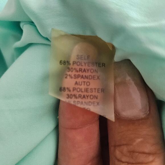 Vince Camuto Mint Green Split Hem Short Sleeve Knee Length Cocktail Dress 10 - Picture 11 of 11